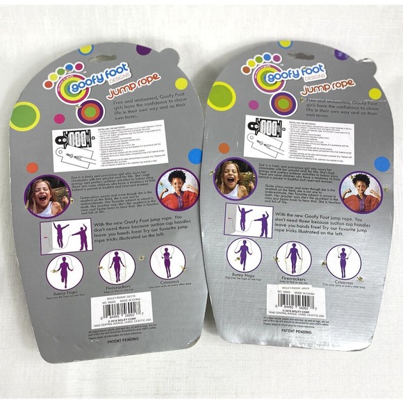 Goofy Foot Light-Up LED 7 ft Jump Rope Kids Fitness Suction Cup Handles Assorted - Picture 2 of 11